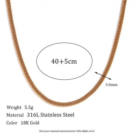Ladies 18k Gold Waterproof Stainless Steel Foxtail Necklace Ankle Anklet Bracelet Jewelry Set