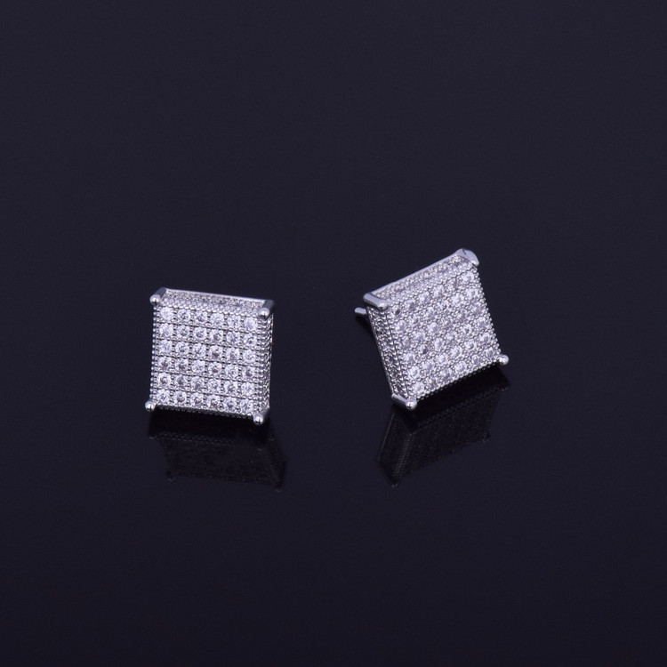 micro pave double sided earrings