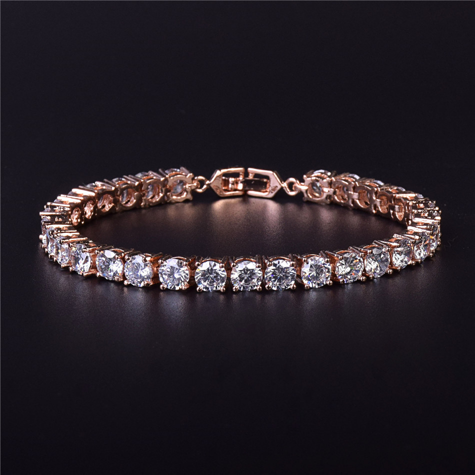 Mens Iced Out Lab Diamond 14k Rose Gold 