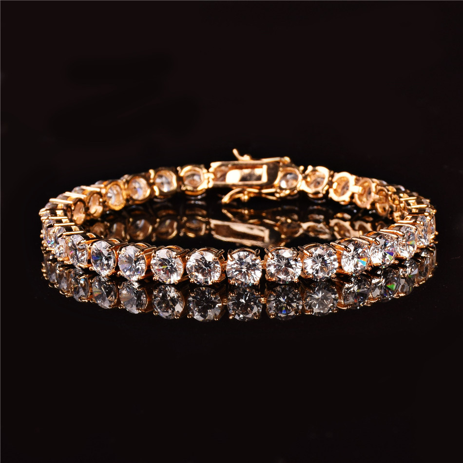 gold bracelet with stones