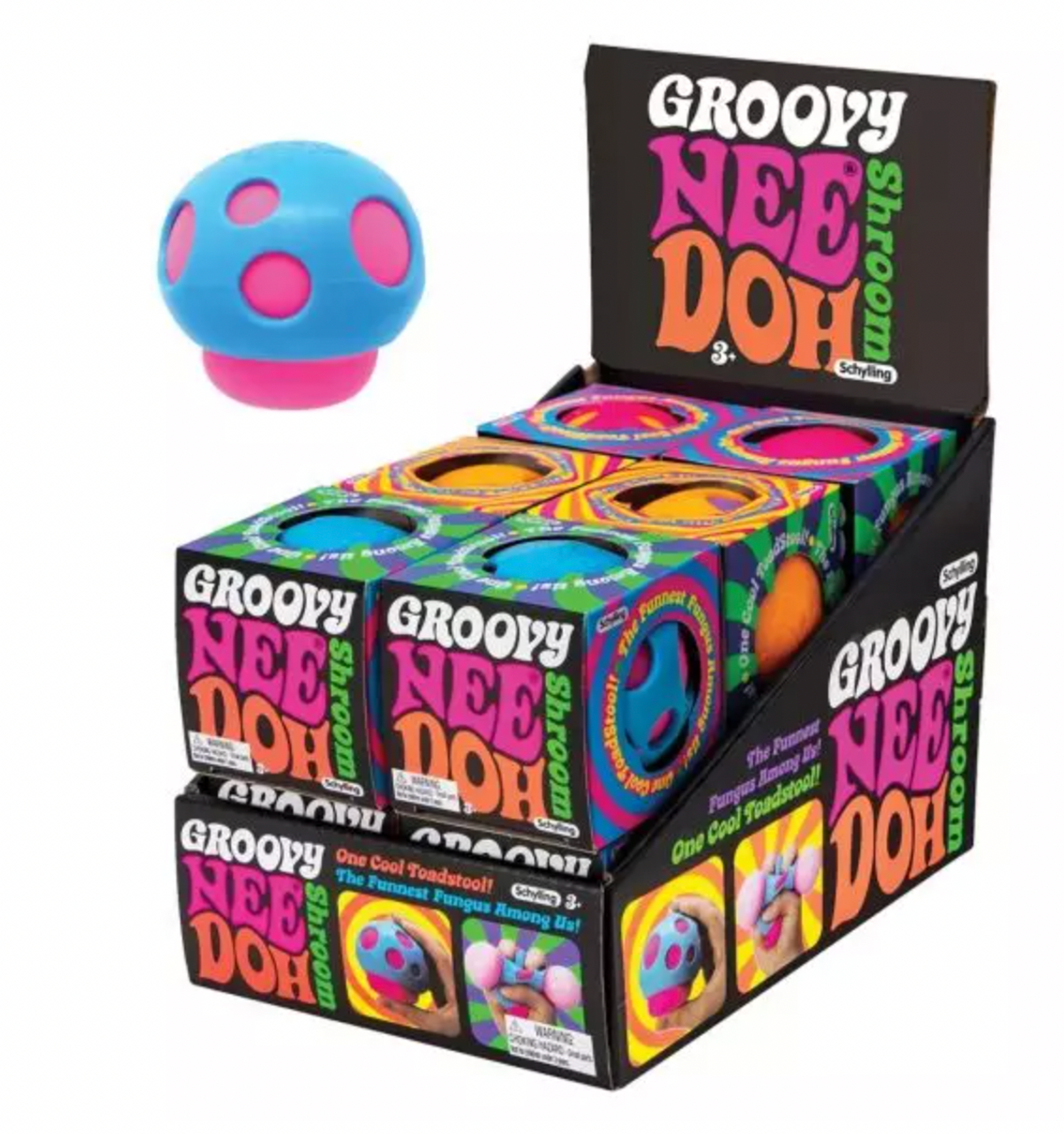 NeeDoh the Groovy Glob Stress Ball - Groovy Shroom