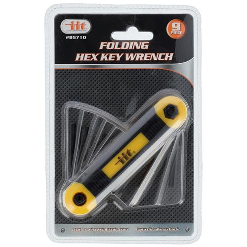 9pc FOLDING HEX KEY WRENCH