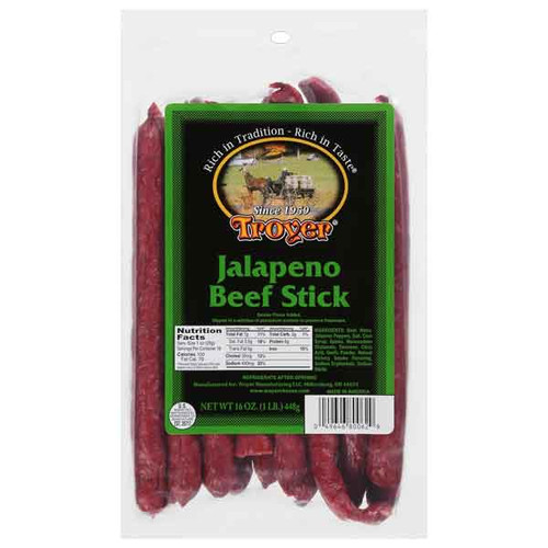 BEEF STICKS JALAPENO   (16 OZ)