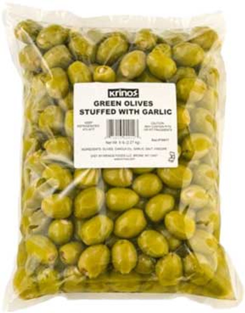 OLIVES GREEN STUFFED GARLIC    (5#)