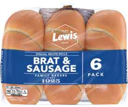 BUN BRAT N SAUSAGE 6 CT   (14 OZ)