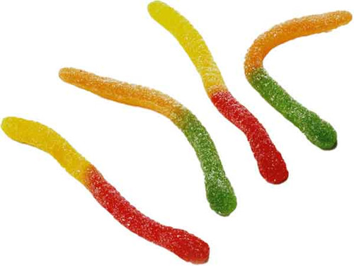 GUMMI WORMS SOUR   (5#)