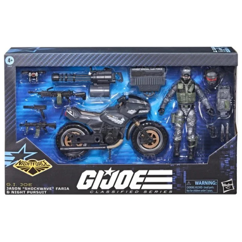 GI Joe Classified Series #127, Night Force Jason "Shockwave" Faria and Night Pursuit Cycle