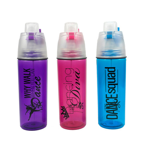 Misting Water Bottle - Available in 3 colors