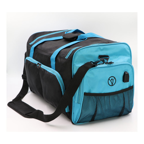 Included shoulder strap is padded for extra comfort