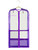 Purple Gusseted Garment Bag - Front