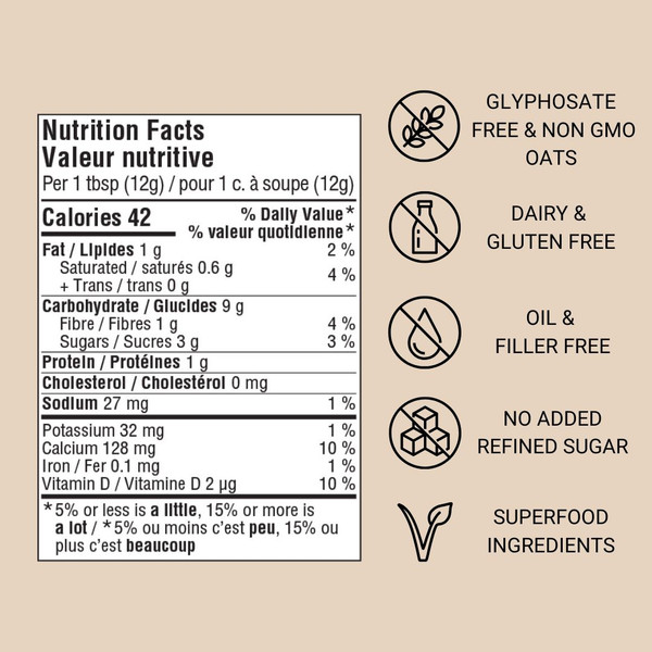 Magic Oats Vanilla Chai Oat Milk Powder (126g) -NEW SIZE - 8 Pouch Case