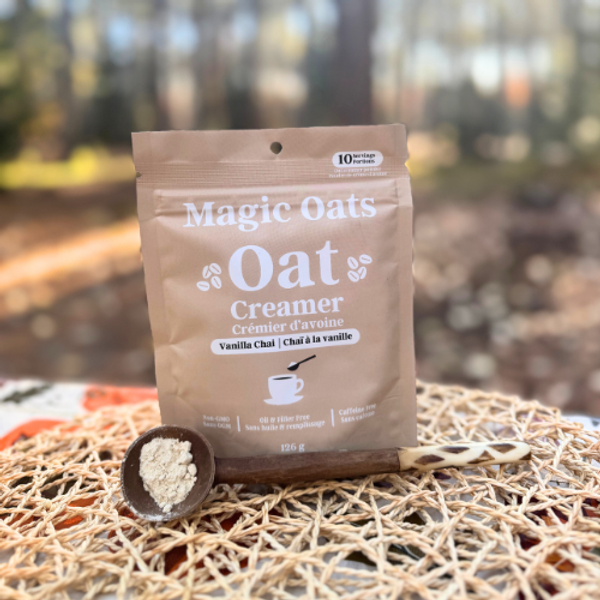 Magic Oats Vanilla Chai Oat Milk Powder (126g) -NEW SIZE - 8 Pouch Case