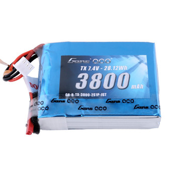 Gens ace 3800mAh 7.4V 2S1P TX Lipo Battery Pack with JST-SYP plug for the QX7