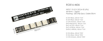 RGB ARM LIGHT 16V, 46*6mm 2PCS