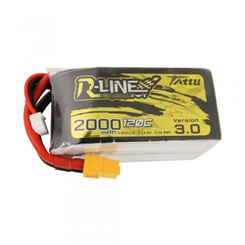 Tattu R-Line 3.0 2000mAh 14.8V 120C 4S Lipo Battery - XT60