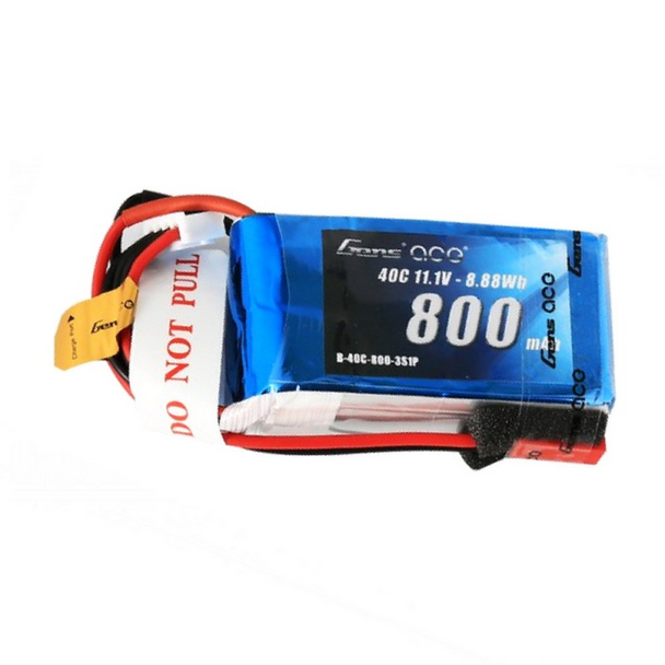 Gens ace 800mAh 11.1V 40C 3S1P Lipo Battery Pack with JST-SYP Plug