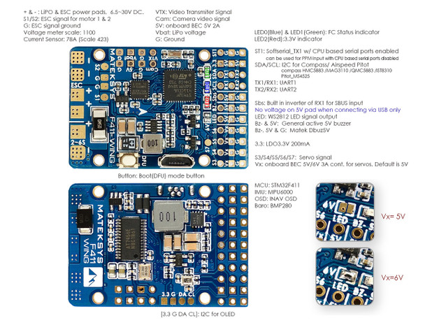 Flight Controller F411-WING