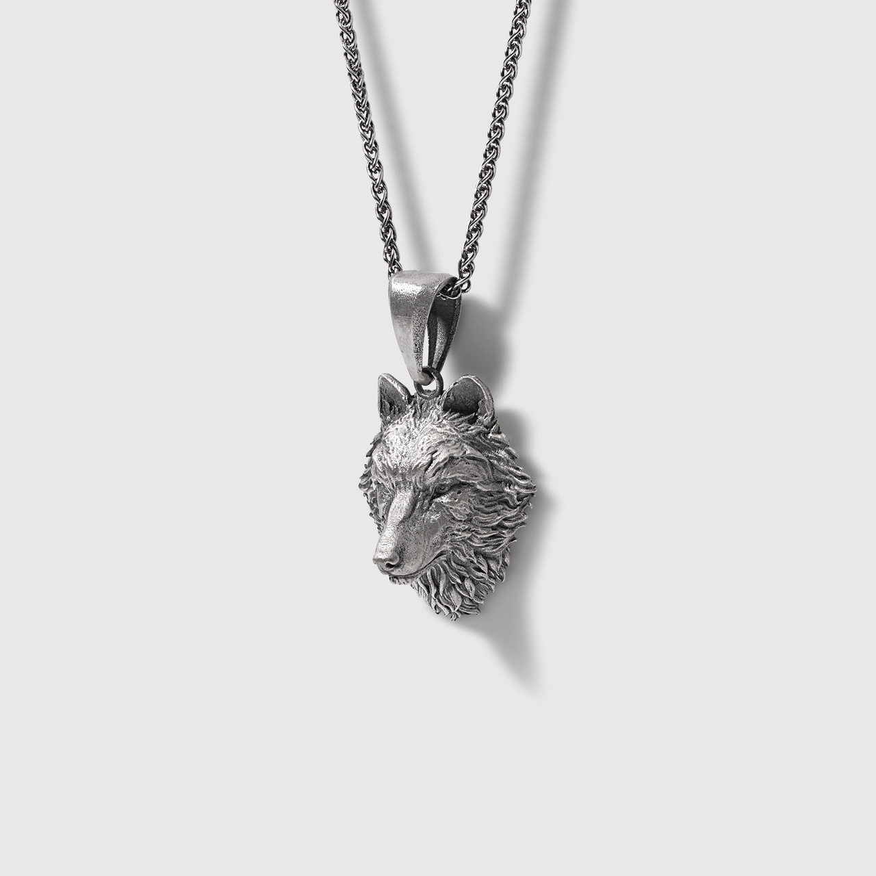 Buy Wolf Pendant, Sterling Silver by Espada Silver | elk & HAMMER