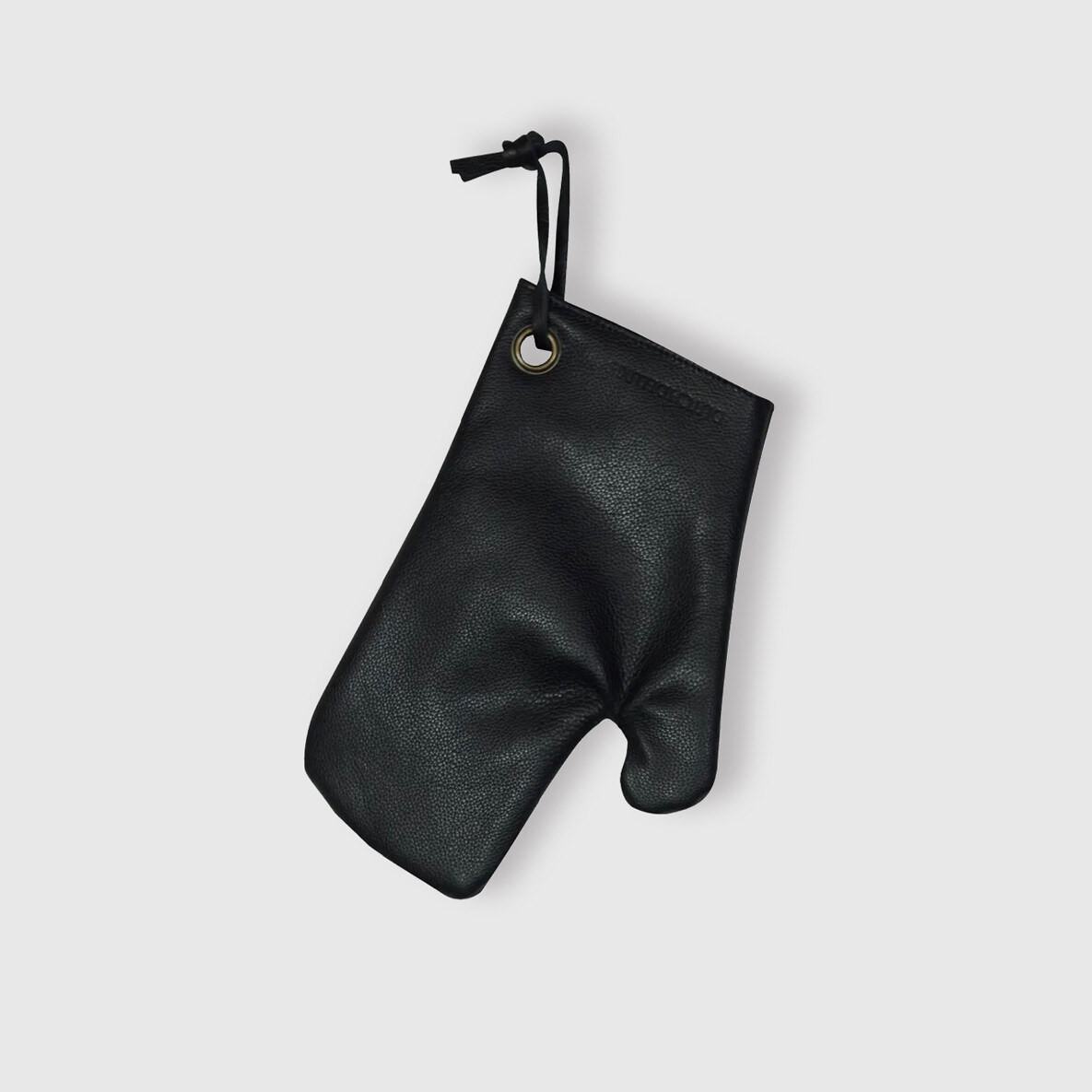 Full Grain Leather Oven Glove, Classic Black | Dutchdeluxes