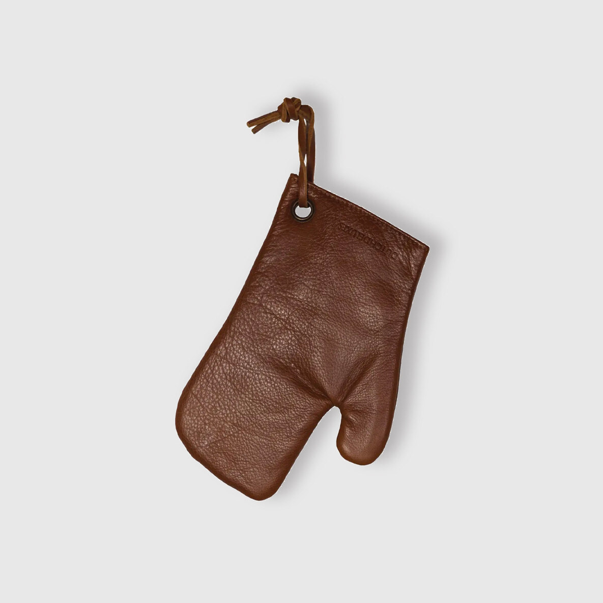 Full Grain Leather Oven Glove, Classic Brown | Dutchdeluxes