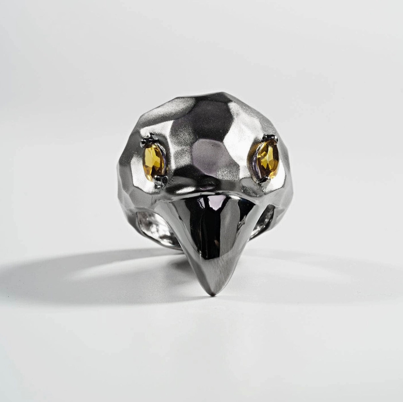 Lebec Citrine Cocktail Bird Ring - Main Image