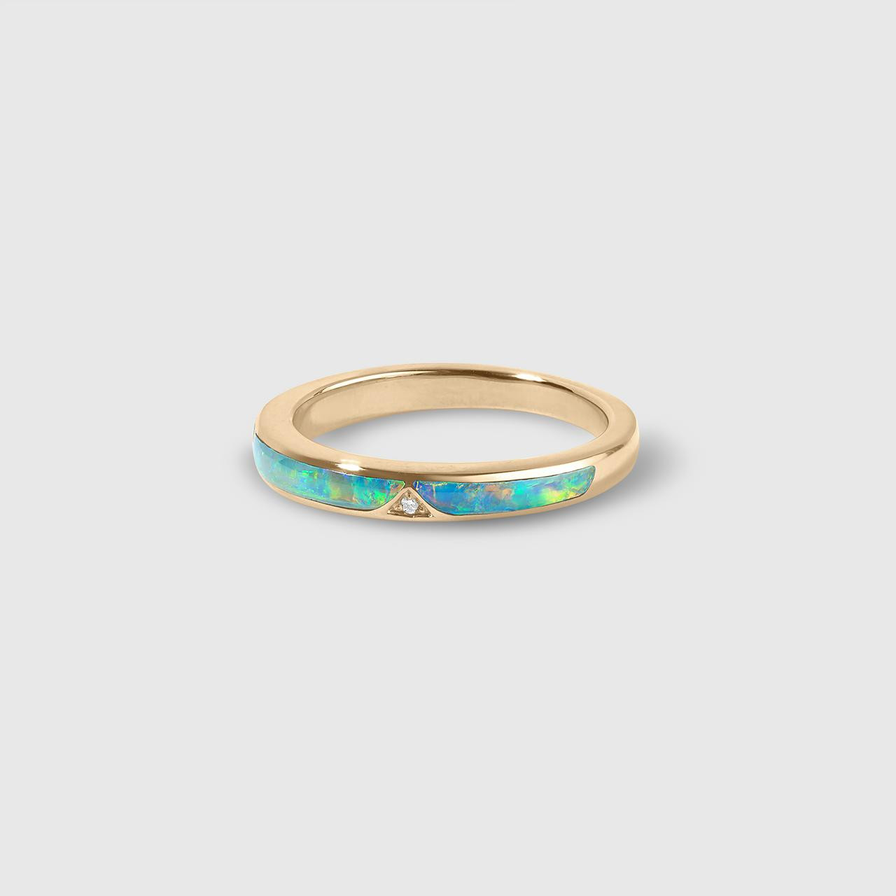 Buy High Grade (Five-Star), Australian Opal Inlay Ring with