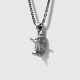 Espada Silver Rhino Pendant, Sterling Silver 