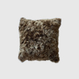 Black Sheep (White Light) Shorn, Brown, Icelandic Sheepskin Pillow Cover 