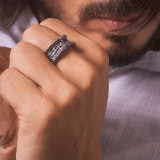 German Kabirski Oren Blue Sapphire Ring, Men's and Unisex Ring 