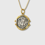 Prehistoric Works Apollo, God of Fine Arts & Music with Apollo's Rose on Back, 24K and Silver 