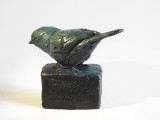 Kindrie Grove Tweetypie, 4", Bronze Chickadee Bird Sculpture 