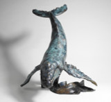 Kindrie Grove Voyager, 9", Large, Bronze Whale Sculpture 