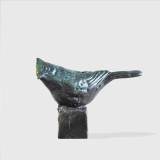 Kindrie Grove Tufted Titmouse, 4.5", Small Bronze Bird Sculpture 