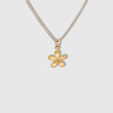 Prehistoric Works 5 Petal Pentas Flower Charm with Diamond, 24kt Yellow Gold 