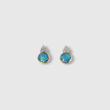 High Grade Opal and Diamond Miniature Post Earrings Kabana elk & HAMMER
