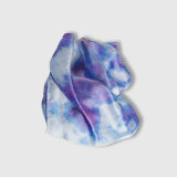 Mira Blackman Amethyst Silk Scarf, 21" 