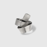 Mysterium Collection Twist and Fold Ring, Stainless Steel 