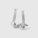 Long Knot Earrings, Stainless Steel with CZ Mysterium Collection elk & HAMMER