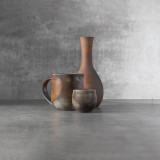 Crane Vase, Toshiaki Mori -水玉 Genso Bizen Pottery of Japan | elk & HAMMER Gallery
