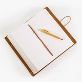 Suede Leather Bound Journal with Organic Cotton Paper, Small, in Cognac or Taupe Color | available in the elk & HAMMER Gallery of Bozeman, Montana, curated by Ashley Childs