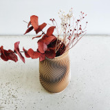 Wave Vase, Perfect for Dried Flowers, by Minimum Design of France, Made in France; 100% Vegetable and Sustainable materials; Bio plastic and reclaimed wood; MADE IN FRANCE  | available in the elk & HAMMER Gallery of Bozeman, Montana; curated by Ashley Childs, artist, maker, owner and creative director of elk & HAMMER.