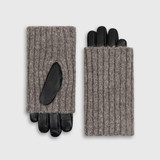 Amato, New York, Carolina Amato Italian, Ashwood Grey Overlay, Leather Gloves 