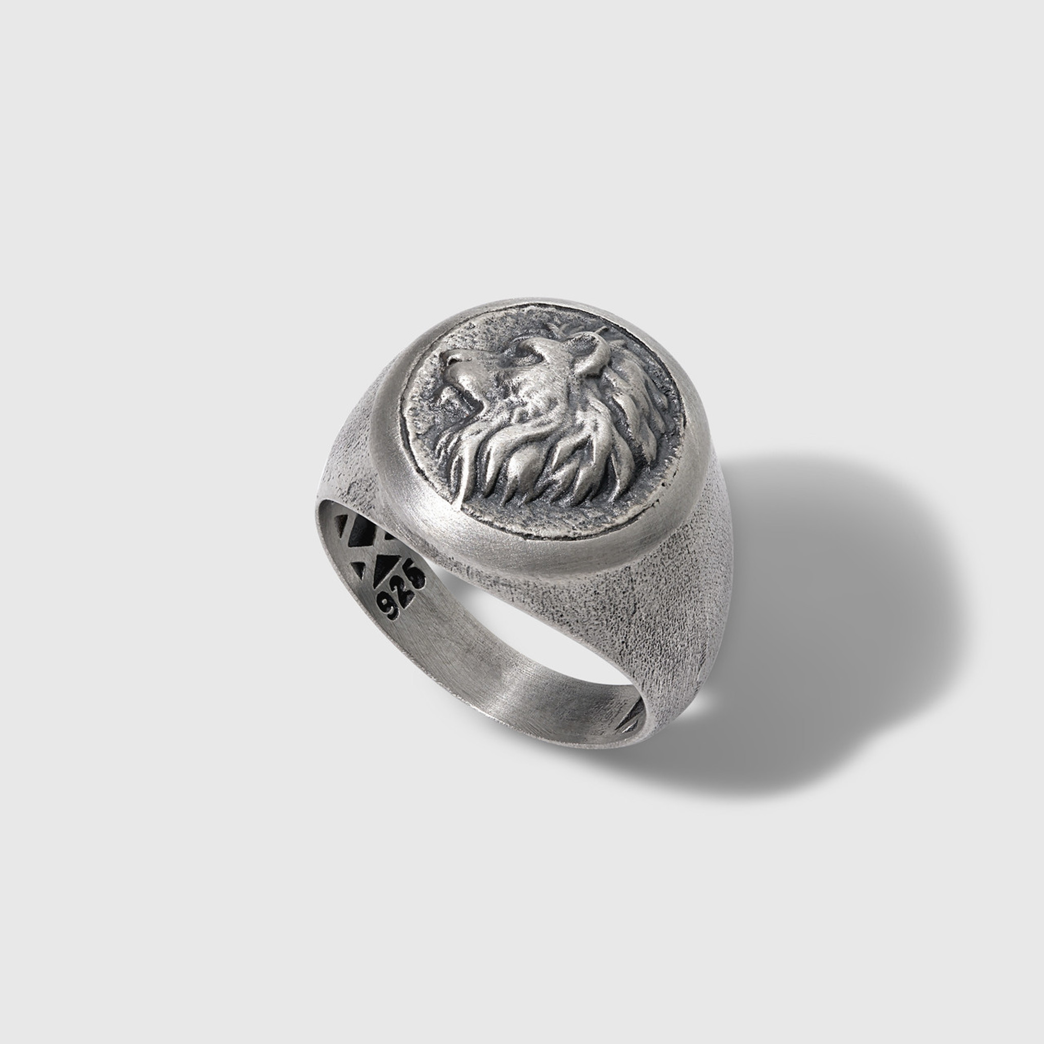 Espada Silver Lion Pinky Ring, Sterling Silver 