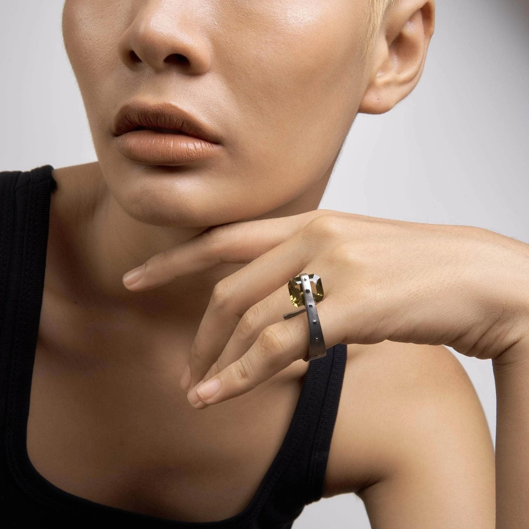 German Kabirski Darzo Smoky Quartz Ring 