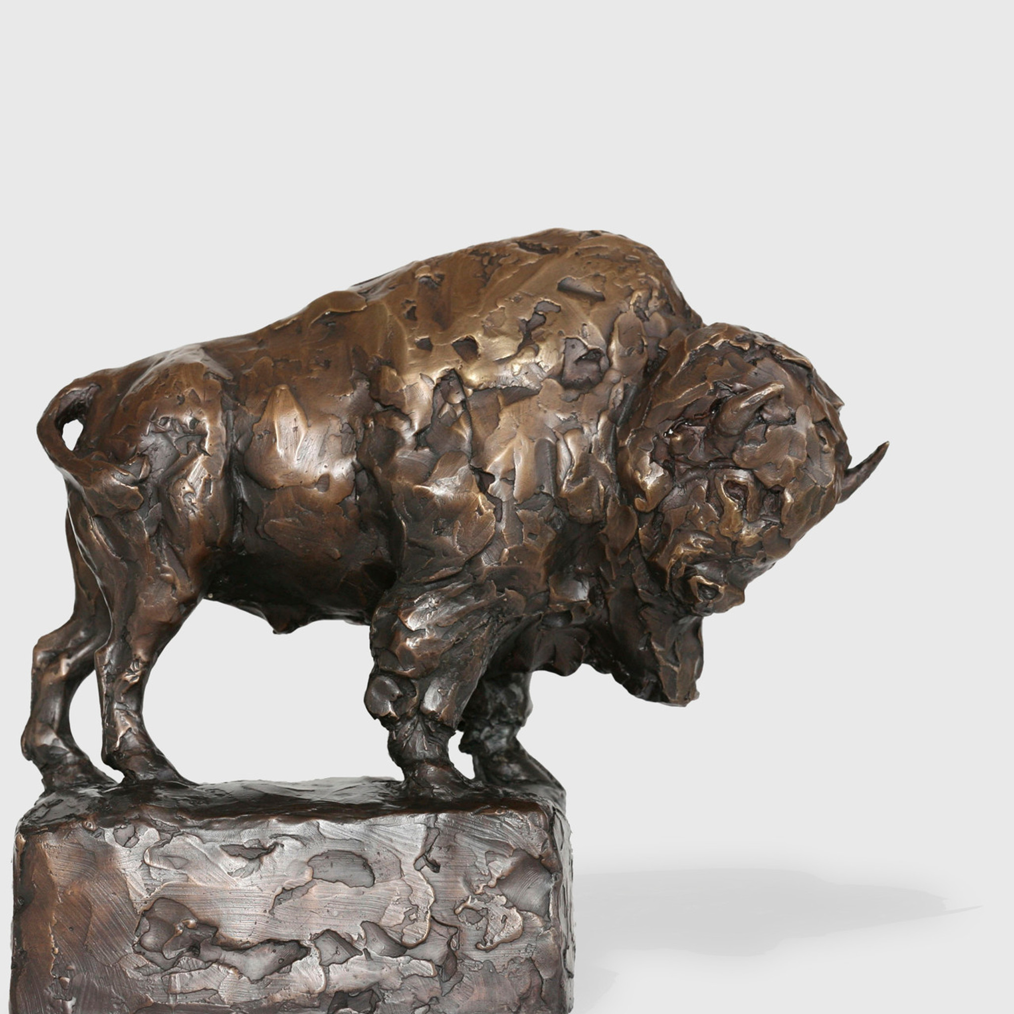 Kindrie Grove Thunder Rising, 9", Bronze Bison Sculpture 