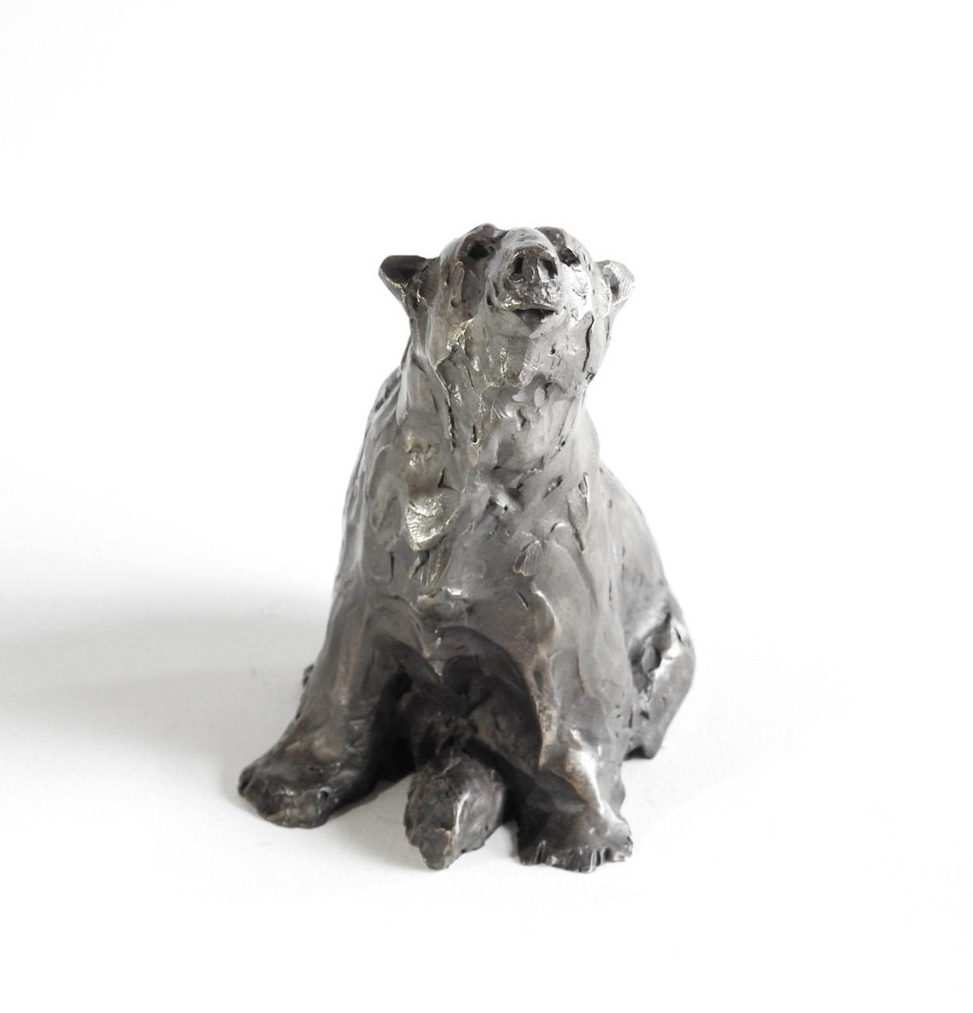 Kindrie Grove Star Gazer, 4", Bronze Bear Sculpture 