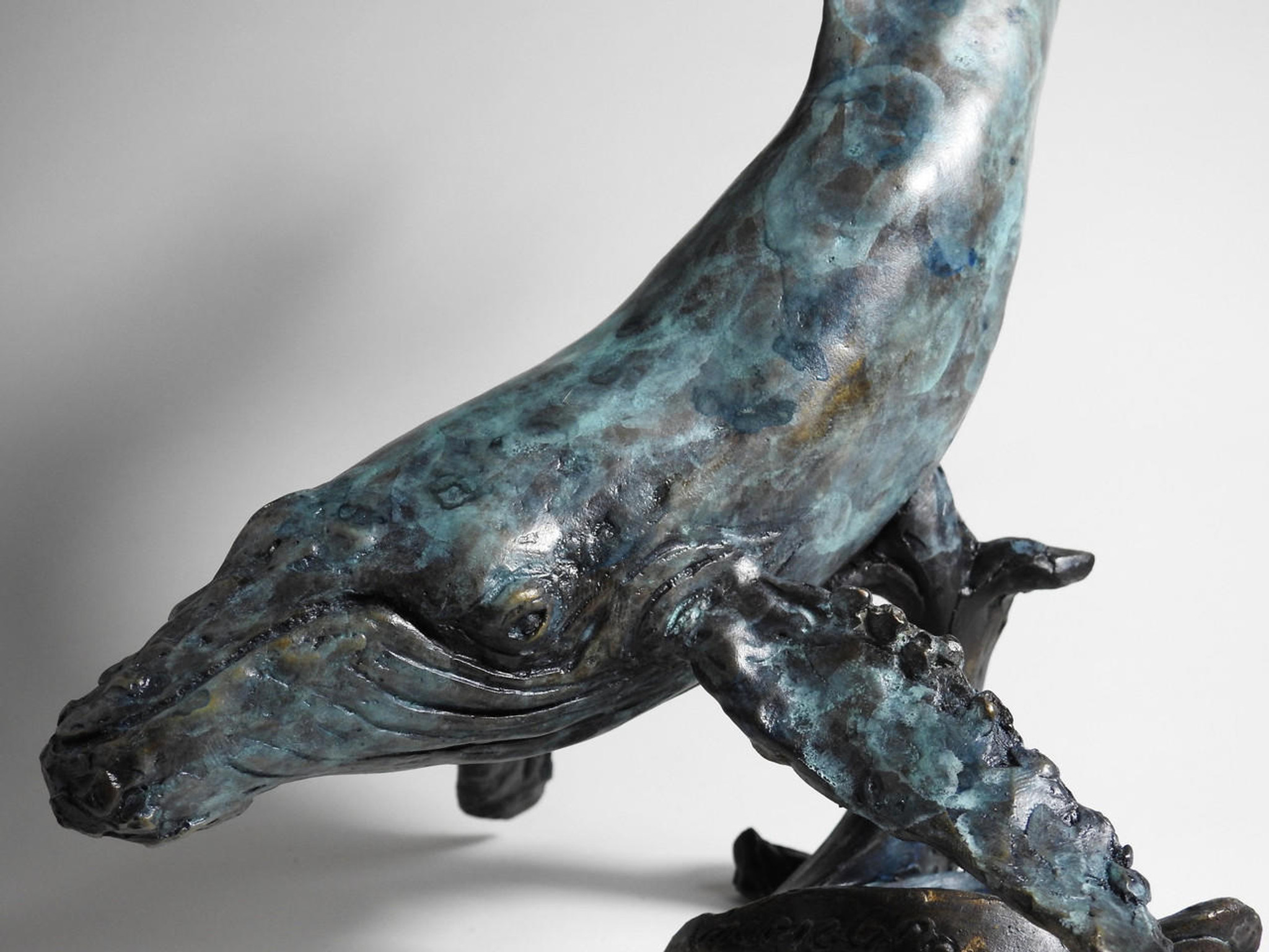 Kindrie Grove Voyager, 9", Large, Bronze Whale Sculpture 