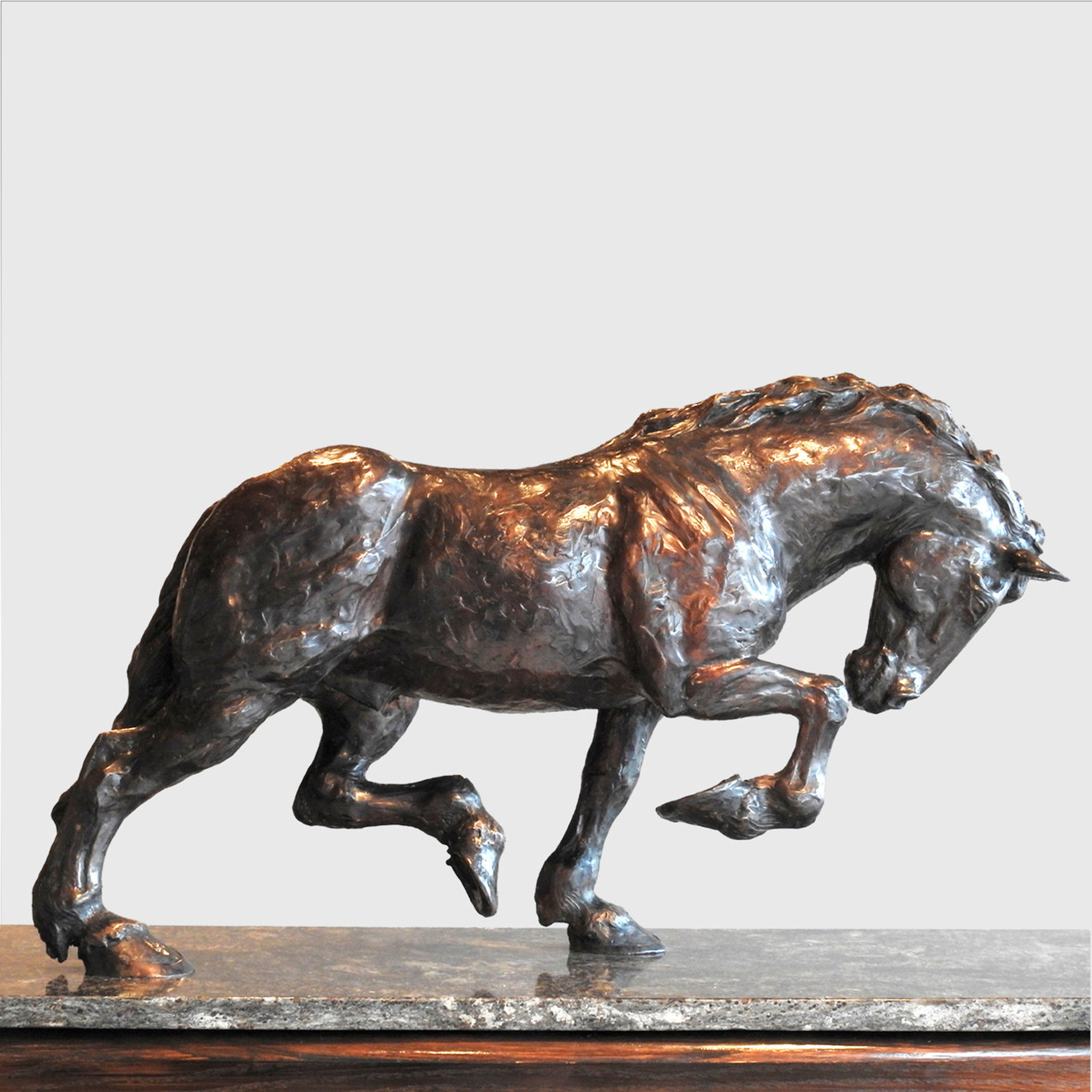 Unbridled, 30", Bronze Horse by Kindrie Grove of Canada, Handmade Bronze Sculpture | available in the elk & HAMMER Gallery of Bozeman, Montana; curated by Ashley Childs, artist, maker, owner and creative director of elk & HAMMER.