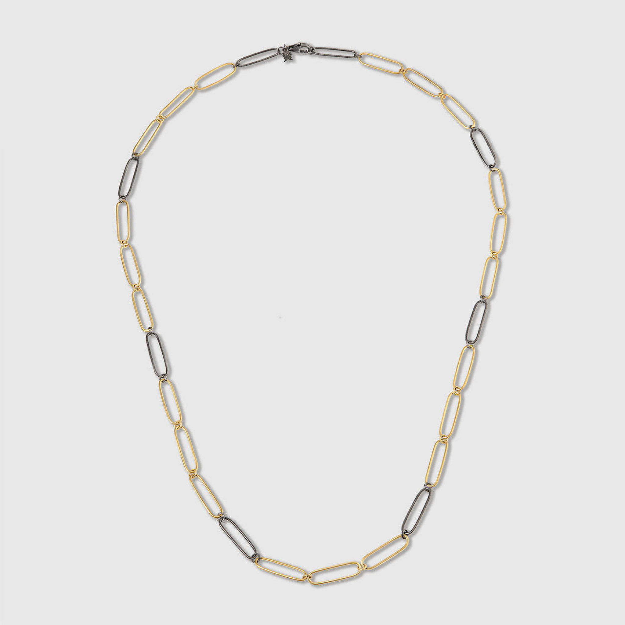 14K ROSE GOLD 18 INCH PAPER CLIP CHAIN NECKLACE