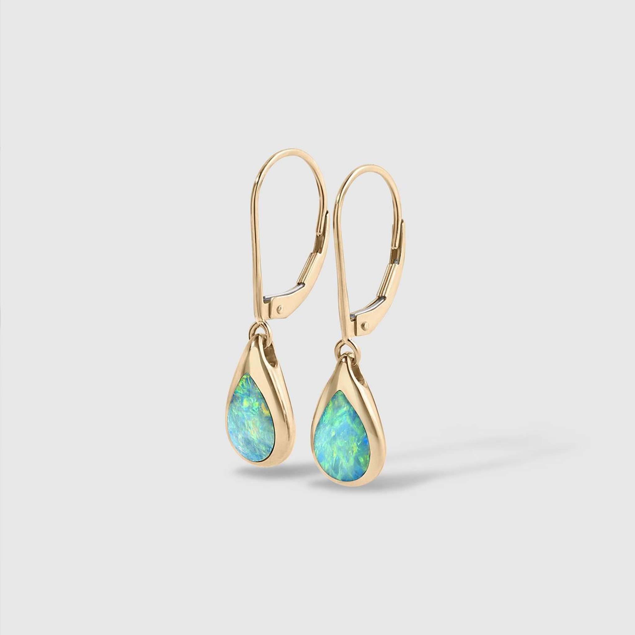 COSMIC MUSE STERLING SILVER AUSTRALIAN OPAL DROP EARRINGS